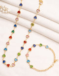 Rainbow Romance Multicolor Necklace And Bracelet Set
