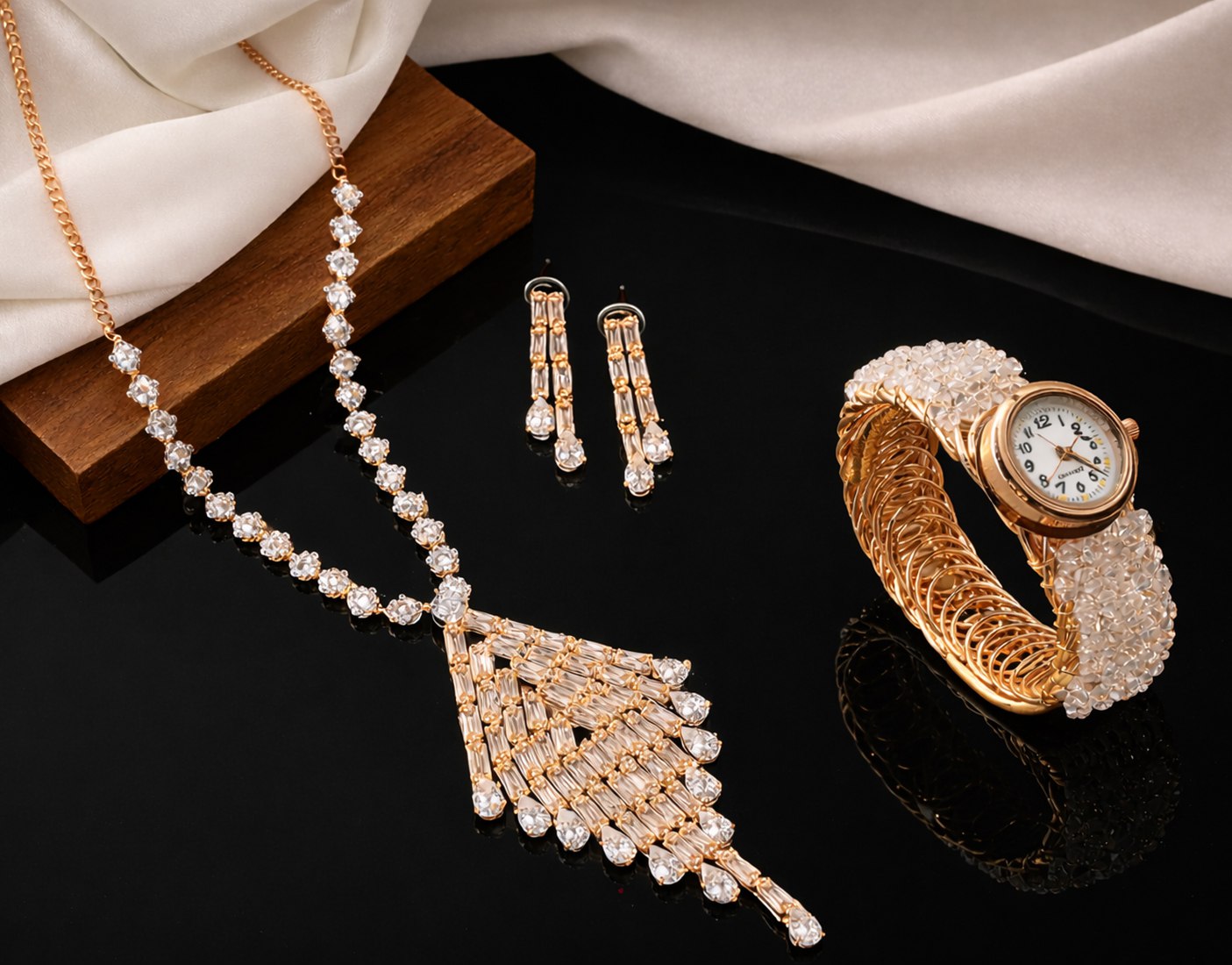 Crystal Cascade Royale Jewellery Set