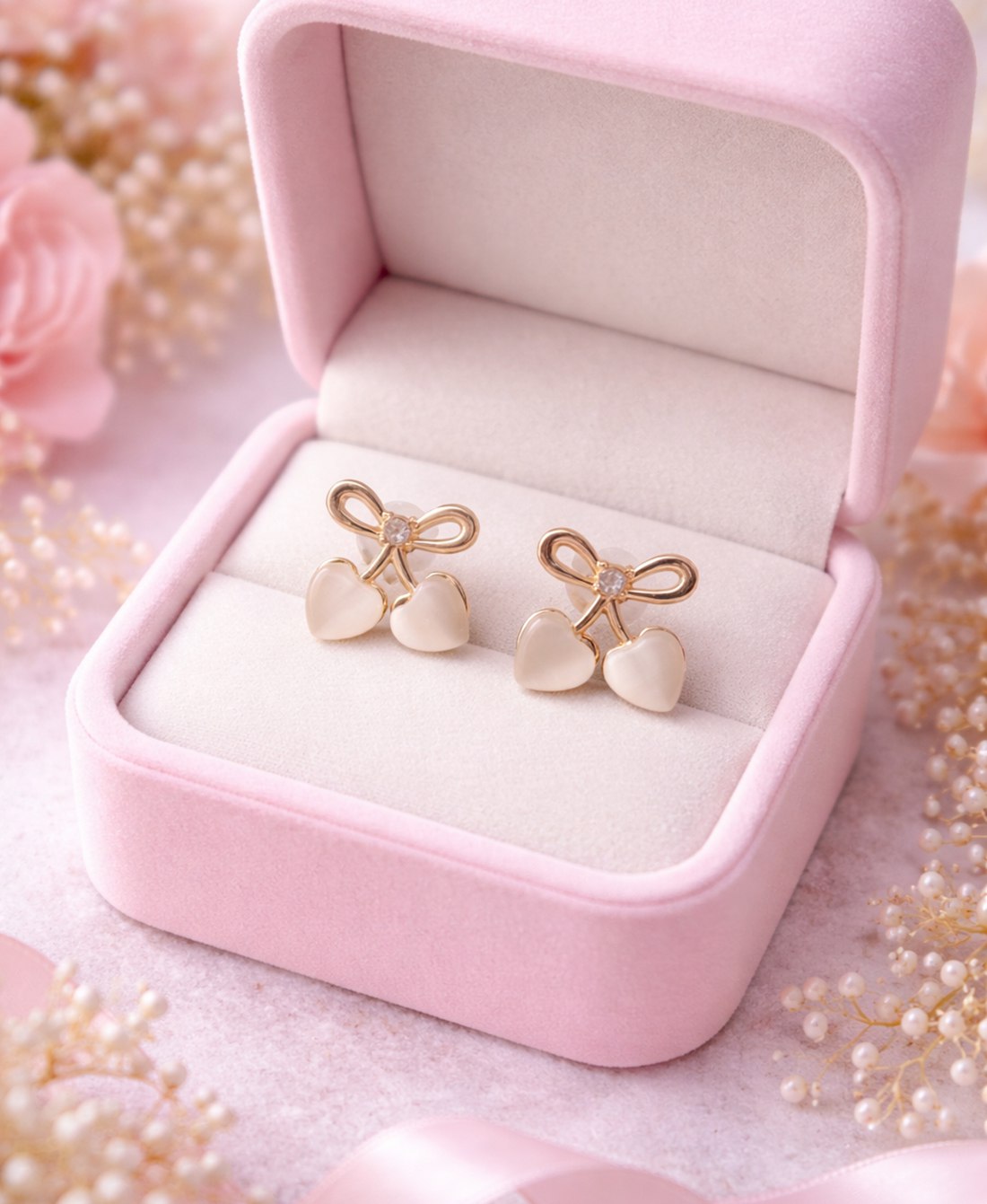 Blush Wings And Sweethearts Earrings Combo (Set Of 3 Pcs)