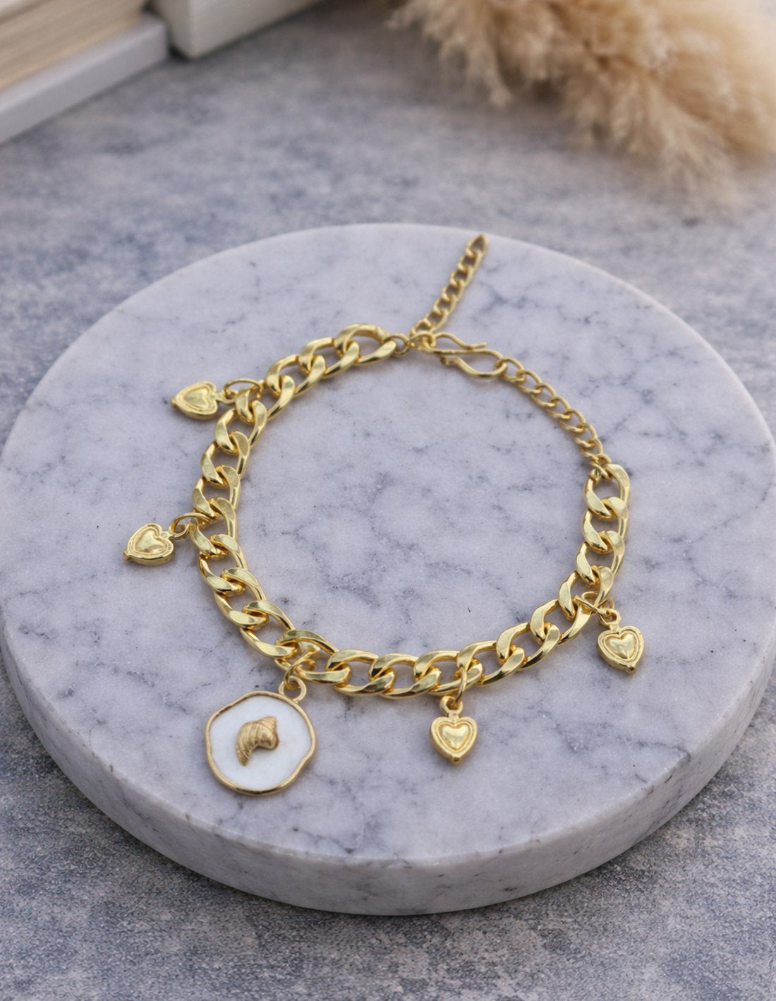 Sea Whisper Charm Bracelet Set Combo Of 3