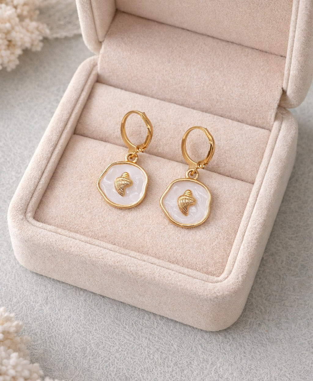 Seashell Whisper Hoop Earring