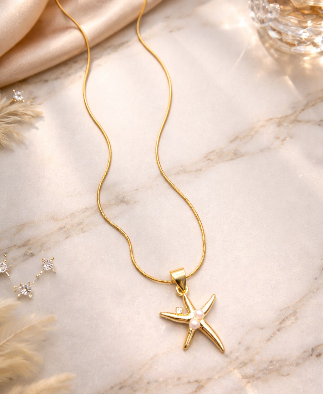 Ariel's starfish Pearl Necklace