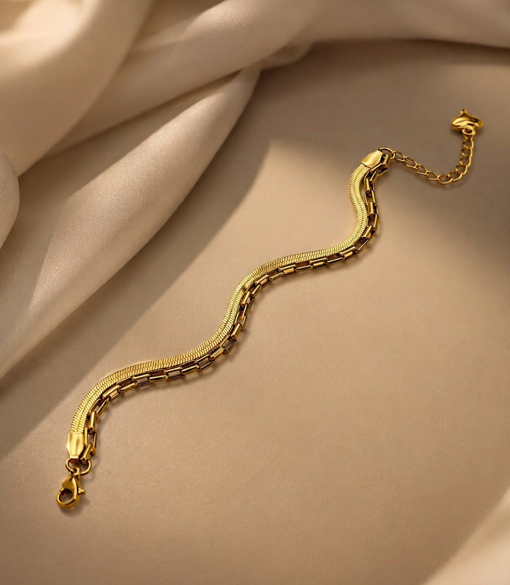 Golden Harmony Layered Bracelet