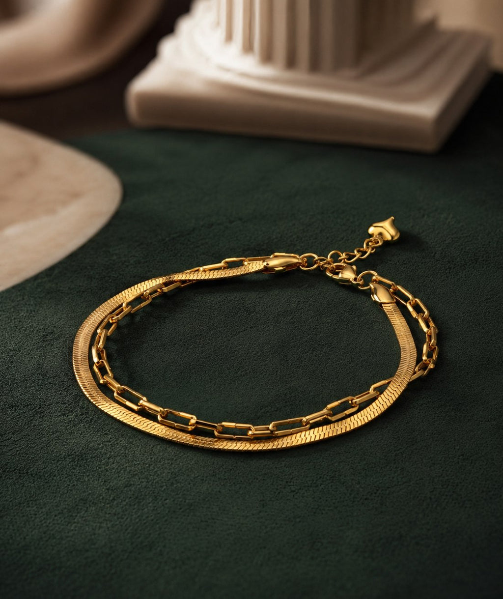 Golden Harmony Layered Bracelet