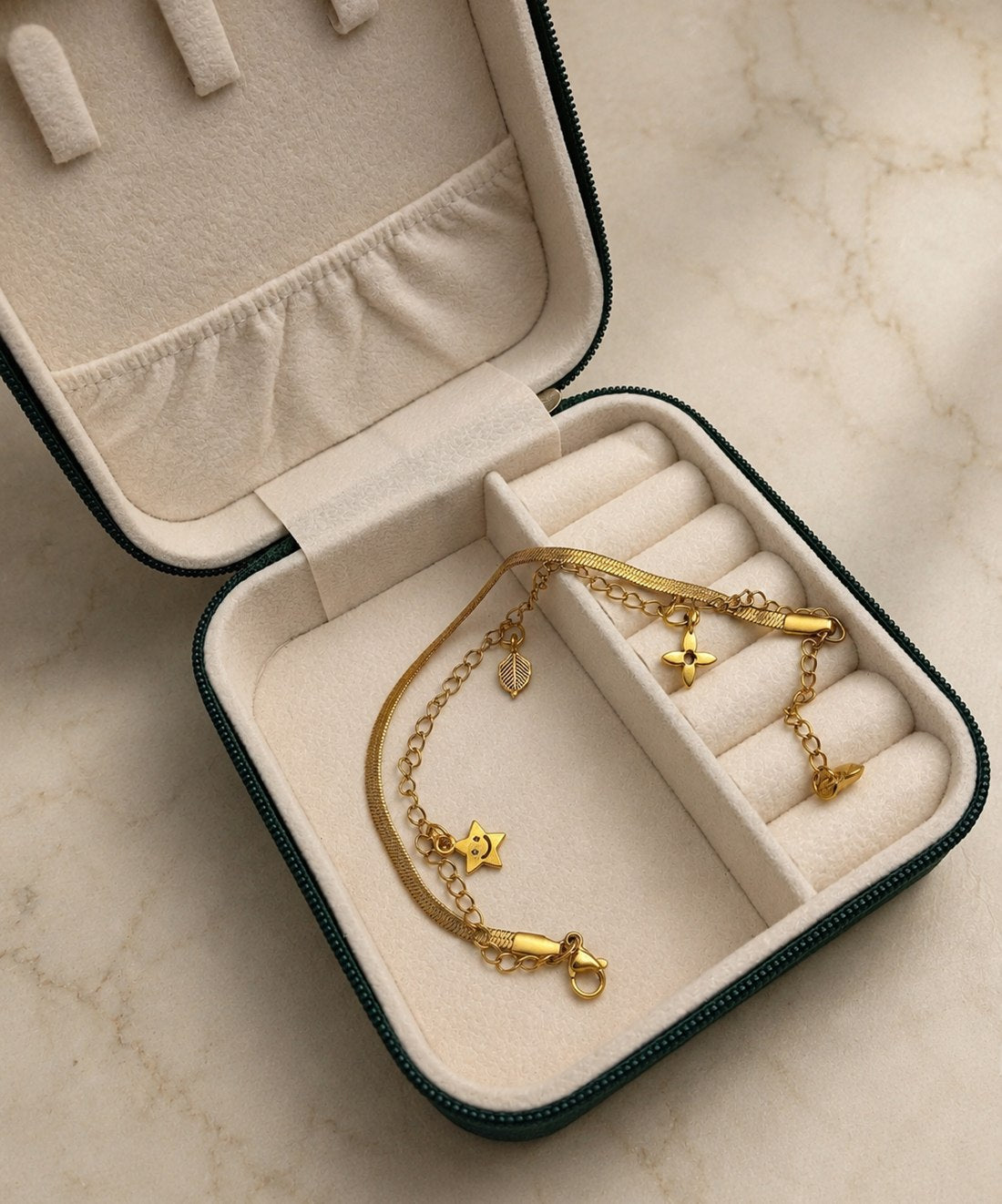 Golden Charm Layer Bracelet