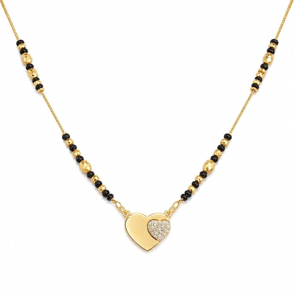 Lakshri 22K Gold Plated Heart Mangalsutra