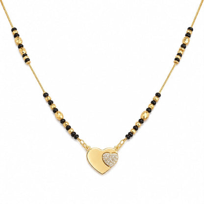 Lakshri 22K Gold Plated Heart Mangalsutra