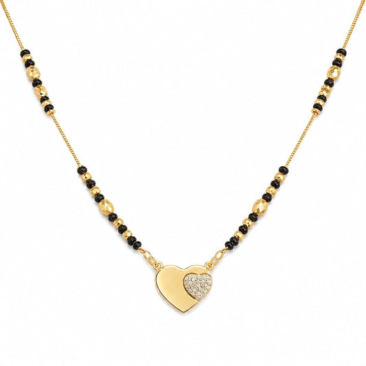 Lakshri 22K Gold Plated Heart Mangalsutra